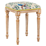 Банкетка одноместная из массива бука с цветочным принтом Beige Chinoiserie Garden Banquette варинант исполнения - 1 | Loft Concept в Брянске