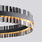 Люстра кольцевая чёрного цвета с вертикальными стеклянными элементами Ring Horizontal варинант исполнения - 1 | Loft Concept в Брянске