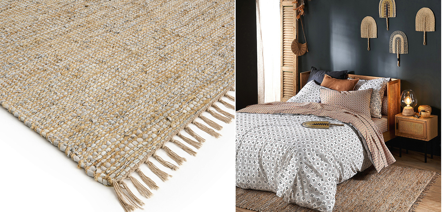 Ковер с бахромой джут и кожа - Loft-Concept в Брянске