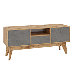 ТВ-тумба с фасадом цвета серый бетон Grace of Furniture  варинант исполнения - 2 | Loft Concept в Брянске