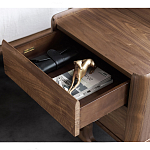 Прикроватный деревянный столик с 2-мя ящиками Moon Walnut Furniture варинант исполнения - 10 | Loft Concept в Брянске