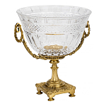 Чаша из рельефного стекла прозрачного цвета на бронзовой подставке Eden Garden варинант исполнения - 1 | Loft Concept в Брянске