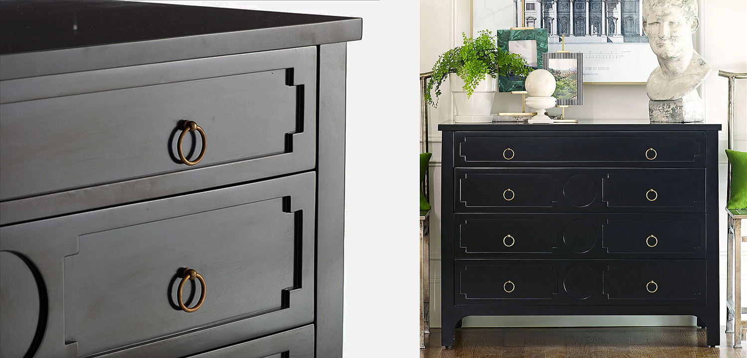 Комод с 4-мя ящиками Lawrence chest of drawers Black Черный Комод с 4-мя ящиками Lawrence chest of drawers Black Черный - Loft-Concept в Брянске