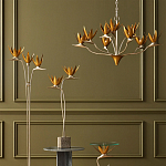 Люстра с плафонами в виде цветов Golden Bird of Paradise варинант исполнения - 5 | Loft Concept в Брянске