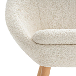 Кресло на деревянных ножках с обивкой из ткани букле Aldo Boucle Armchair варинант исполнения - 5 | Loft Concept в Брянске