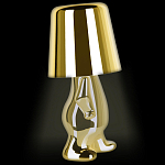 Настольная лампа фигурная золотого цвета с гладким абажуром Высота 19 см Sophia варинант исполнения - 5 | Loft Concept в Брянске