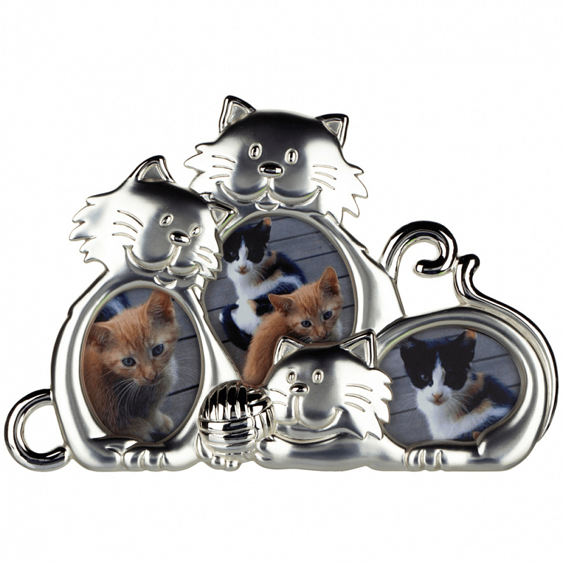 Фоторамка детская Childhood Corner Three cats Серебряный Фоторамка детская Childhood Corner Three cats Серебряный в Брянске | Loft Concept