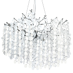 Люстра с круглыми хрустальными подвесками Fairytree Chrome Crystal Branches Chandelier 10 варинант исполнения - 1 | Loft Concept в Брянске