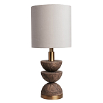 Настольная лампа с белым цилиндрическим абажуром на фигурном основании из полусфер Bewitchment варинант исполнения - 2 | Loft Concept в Брянске