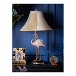 Настольная лампа с абажуром Розовый Фламинго Porcelain Flamingo Lamp варинант исполнения - 5 | Loft Concept в Брянске