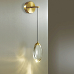 Бра с плафоном в форме капли Crystal Transparent Drop варинант исполнения - 2 | Loft Concept в Брянске