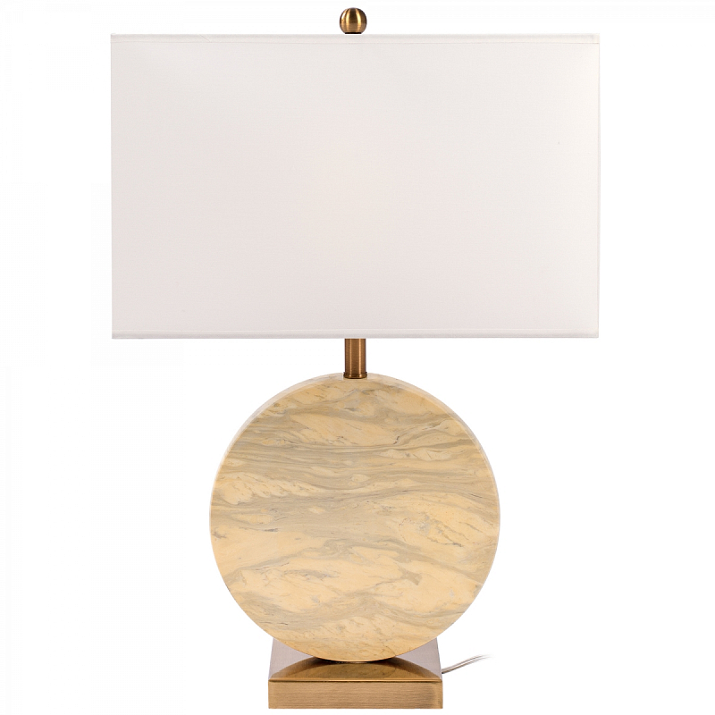Настольная лампа Lua Grande Table Lamp beige marble Белый Бежево-серый Латунь Настольная лампа Lua Grande Table Lamp beige marble Белый Бежево-серый Латунь в Брянске | Loft Concept