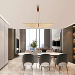 Люстра в виде распахнутых крыльев из тонких металлических планок Flight of Freedom варинант исполнения - 6 | Loft Concept в Брянске