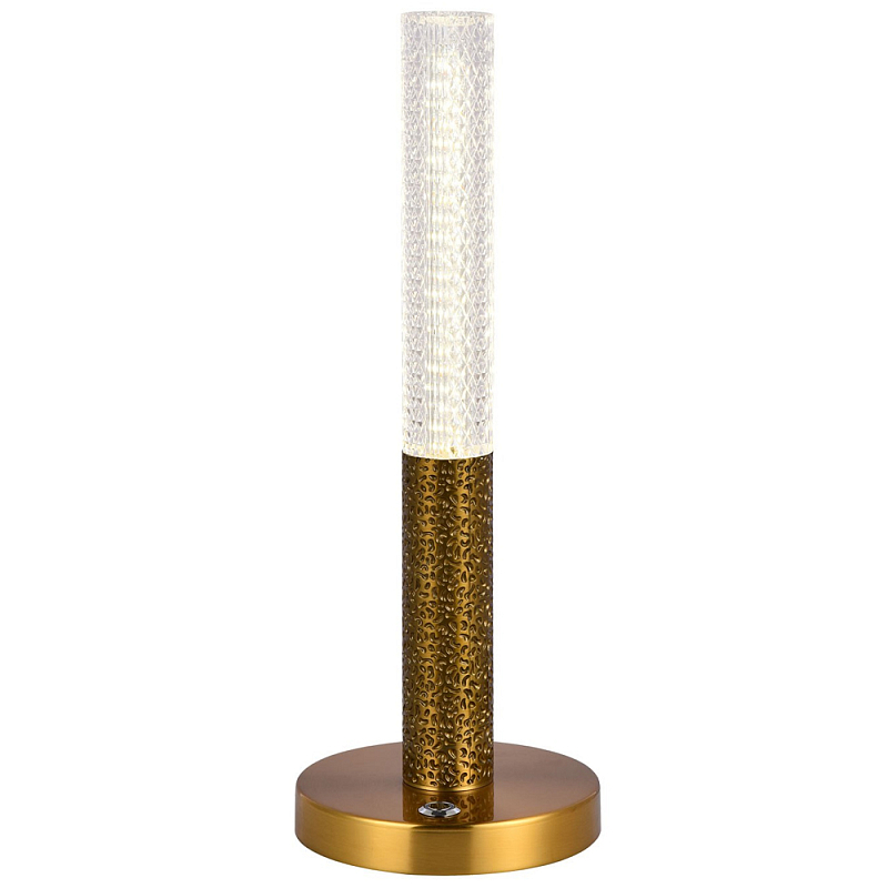 Настольная лампа латунь Dew Drops Tube Brass One Table Lamp Прозрачный Латунь Настольная лампа латунь Dew Drops Tube Brass One Table Lamp Прозрачный Латунь в Брянске | Loft Concept