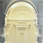 Встраиваемый в стену гипсовый светильник под покраску с колоннами и арками в античном стиле Antiquity Athena варинант исполнения - 11 | Loft Concept в Брянске