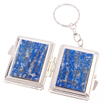 Зеркало брелок складное двухстороннее из натурального камня Лазурит Stone Mirrors варинант исполнения - 2 | Loft Concept в Брянске