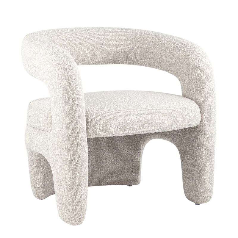 Кресло дизайнерское для лаунж зоны жемчужного цвета Pearl Lounge Белый в Брянске | Loft Concept 