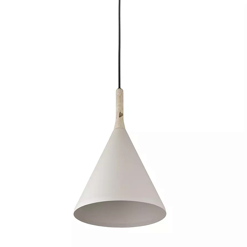 Подвесной светильник с плафоном в форме конуса Opaque Lamp Бежевый Подвесной светильник с плафоном в форме конуса Opaque Lamp Бежевый в Брянске | Loft Concept