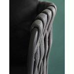 Стул мягкий с декором в виде плетеных лент на спинке и подлокотниках Semicircular Chair Decorated with Ribbons варинант исполнения - 7 | Loft Concept в Брянске