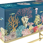 Буфет ручная роспись в морском стиле Cabinet Fondo Marino  варинант исполнения - 4 | Loft Concept в Брянске