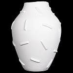 Декоративная ваза белая керамическая с абстрактным объемным декором Molecule Collection варинант исполнения - 1 | Loft Concept в Брянске