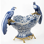 Фарфоровая чаша с птицами Blue and White варинант исполнения - 2 | Loft Concept в Брянске