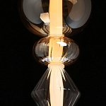 Подвесной светильник с вертикальной композицией из прозрачных и янтарных стеклянных шаров и ромбов Gabriel Scott Luna варинант исполнения - 5 | Loft Concept в Брянске