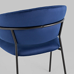 Стул в велюре синего цвета Horizon варинант исполнения - 6 | Loft Concept в Брянске