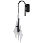 Бра черного цвета с плафоном из рельефного стекла Glass Pod варинант исполнения - 3 | Loft Concept в Брянске