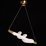 Люстра горизонтальная с волнистым белым плафоном Golden Swirl варинант исполнения - 4 | Loft Concept в Брянске