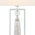 Настольная лампа с прямоугольным тканевым абажуром на белом мраморном основании Silver Threads варинант исполнения - 1 | Loft Concept в Брянске