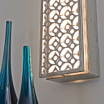 Бра прямоугольное в серебрянном цвете с ажурной решеткой Feiss варинант исполнения - 6 | Loft Concept в Брянске