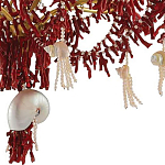 Люстра с декором в виде кораллов и ракушек Corals and Shells Chandelier Red варинант исполнения - 2 | Loft Concept в Брянске