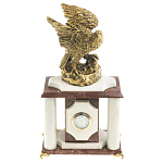 Часы настольные из натурального камня с декором в виде орла Eagle Stone Clock варинант исполнения - 1 | Loft Concept в Брянске