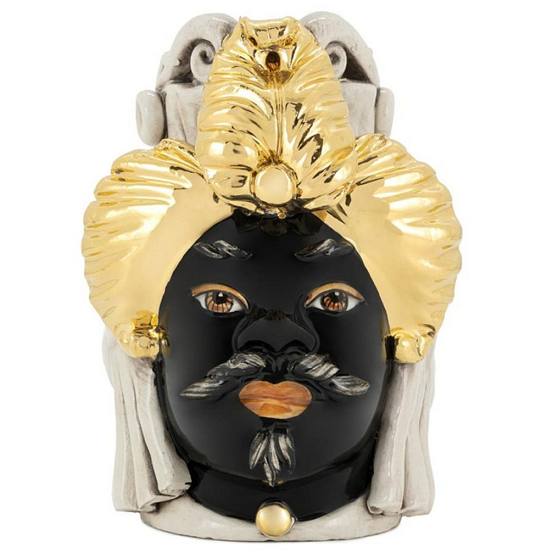 Ваза Vase Moro Man Small Chic Черный Золотой Бежевый в Брянске | Loft Concept 