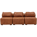 Кожаное модульное кресло коричневое без подлокотников с подушкой Coul Leather Modular Armchair варинант исполнения - 4 | Loft Concept в Брянске