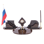 Настольный письменный набор из природного камня обсидиана коричневого Team leader варинант исполнения - 1 | Loft Concept в Брянске