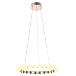 Люстра светодиодная кольцевая с круглыми плафонами белого цвета PEARLS Suspension 48 варинант исполнения - 4 | Loft Concept в Брянске