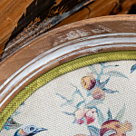 Барный стул из массива бука с изображением птиц и цветов  Beige Green Chinoiserie Garden Chair варинант исполнения - 3 | Loft Concept в Брянске