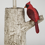 Настольная лампа с тканевым абажуром и основанием в виде птицы на дереве Simurq варинант исполнения - 4 | Loft Concept в Брянске