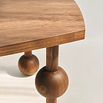 Обеденный стол деревянный с круглыми декоративными элементами на ножках Koko варинант исполнения - 2 | Loft Concept в Брянске