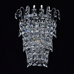 Бра настенное цвета хром с прозрачными квадратными хрустальными подвесками Crystal Regena варинант исполнения - 3 | Loft Concept в Брянске