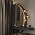 Подвесной светильник с рифлёным плафоном в форме шара Ripple Glow варинант исполнения - 5 | Loft Concept в Брянске