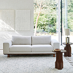 Приставной столик из массива дерева Walnut Triple варинант исполнения - 9 | Loft Concept в Брянске