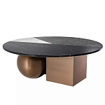Дизайнерский журнальный стол с круглой столешницей на 3-х геометрических ножках Lehumod варинант исполнения - 5 | Loft Concept в Брянске