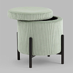 Светло-зеленый пуф на черных ножках SANJAY варинант исполнения - 2 | Loft Concept в Брянске
