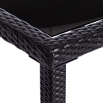 Обеденный комплект из искуственного ротанга Vintara черный варинант исполнения - 9 | Loft Concept в Брянске