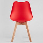 Стул с основой из пластика и мягким сиденьем Arvika Red варинант исполнения - 4 | Loft Concept в Брянске