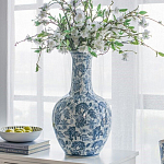 Ваза с классическим узором шинуазри синего цвета Blue & White Ornament  варинант исполнения - 4 | Loft Concept в Брянске