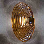 Бра с рельефным круглым плафоном янтарного цвета Savio Glass Disc Light варинант исполнения - 1 | Loft Concept в Брянске